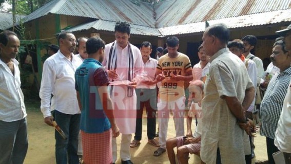 Door to Door campaigning begins as 6 months left for Tripura Assembly Election : 3 day long programme begins at Kamalasagar by opposition BJP Door to Door campaigning begins as 6 months left for Tripura Assembly Election : 3 day long programme begins at Kamalasagar by opposition BJP